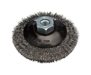 RHODIUS Brosse conique en acier Rhodius SKBW, avec fil d'acier ondulé pour utilisation sur meuleuses d'angle, 100 x 10 x 20 x M14 mm Quantité:1