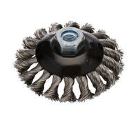 RHODIUS Brosse conique en acier Rhodius SKBZ, avec fil d'acier torsadé pour utilisation sur meuleuses d'angle, 100 x 13 x 22 x M14 mm Quantité:1
