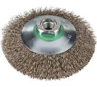 Rhodius EKBW, 10 pièces brosse conique 100 x 20 x 20 x M14 mm, ondulée, Topline, pour acier inoxydable, acier, métaux non ferreux