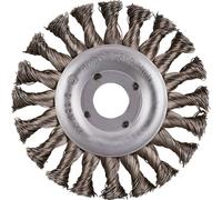 RHODIUS ERBZ, 10 pièces brosse ronde 125 x 13 x 28 x 22,23 mm, avec zoom, Topline, Made in Germany, pour acier inoxydable