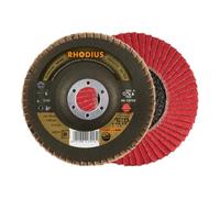 Rhodius Jumbo Speed Pack Lot de 5 disques abrasifs à lamelles, 125 x 22,23 mm, grain 60, oxyde d'aluminium, pour meuleuse d'angle, meuleuse de table, meuleuse droite