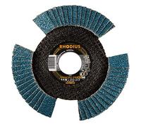 RHODIUS Lot de 10 disques abrasifs en inox pour meuleuse d'angle Ø 115 mm K60