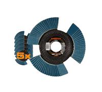 Rhodius Lot de 5 disques abrasifs VISION PRO Ø 125 mm K80 pour meuleuse d'angle