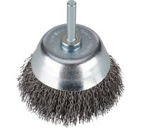 RHODIUS STBWGS, 10 pièces brosse à pot 70 x 15 x 6,0 mm, ondulée, Topline, Made in Germany, pour acier. Rhodius STBWGS, 10 pièces