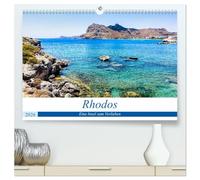 Rhodos - eine Insel zum Verlieben (hochwertiger Premium Wandkalender 2026 DIN A2 quer), Kunstdruck in Hochglanz: Die sonnigste der griechischen Insel ... feine Sandstrände und uralte Geschichte.