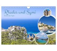 Rhodos und Symi, Perlen in der Ägis (Wandkalender 2026 DIN A4 quer), CALVENDO Monatskalender: Weißblaue Paradiese und Perlen in der Ägäis, Rhodos und Symi.