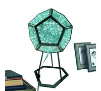 Rhombic Infinity Prism Light - LED Mirror Cube Mood Mood Lamp, Optical Illusion Design | Lumière de bureau avec effet visuel 3D pour les fêtes de Noël, configuration de la chambre, coin de jeu,