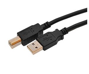 Rhombutech® Câble d’imprimante, Câble de connexion, Prise USB A vers USB B, Double blindage pour une connexion précise, USB 2.0 Haute vitesse A/B Premium 10 m D: 10m (Meter) Noir