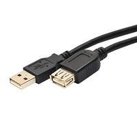 Rhombutech Câble d'extension USB 2.0 haut débit - Double blindage - Fiche A mâle vers A femelle - Noir - 7,5 m