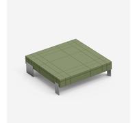 Rhor Table basse de salon d'intérieur et d'extérieur en polyéthylène et acier - Vert 2