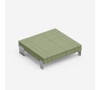 Rhor Table basse de salon d'intérieur et d'extérieur en polyéthylène et acier - Vert