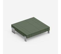 Rhor Table basse de salon d'intérieur et d'extérieur en polyéthylène et acier - Vert 3