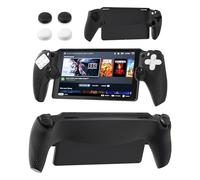 RHOTALL Coque de protection en silicone compatible avec PlayStation Portal - Coque de protection souple pour lecteur à distance PS Portal - Absorption des chocs et anti-traces de doigts - Noir