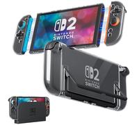 RHOTALL Coque transparente pour Nintendo Switch 2 (2025), Hrad PC Crystal Coque de protection pour Switch 2 7,9", design joycon à dégagement rapide, absorption des chocs et prévention des rayures