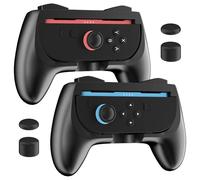RHOTALL Lot de 2 poignées confortables pour manettes Nintendo Switch 2, poignées ergonomiques compatibles avec les joycons Switch 2, antidérapantes et résistantes à l'usure, 4 capuchons de pouce