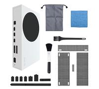 RHOTALL Lot de coques de filtre à poussière pour Xbox Series S, bouchons anti-poussière en silicone pour ports hôtes, accessoires anti-poussière pour Xbox S avec couvercle de filtre, bouchon anti-poussière, 2 brosses, chiffon et sac de rangement pour accessoires