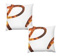 RHousse De Coussin 18 "x18 Lot De 2 | en Tissu Épais Aspect Lin, Doux Et Décoratif pour Canapé Et Salon - Style Bohème Chic, Idéal pour Décoration Chambre, Beige Crème