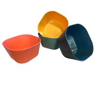 RHP Lot de 8 bols en plastique en 4 couleurs, 12 cm, réutilisables et durables. Parfait pour les soupes, les céréales, les salades, les ramen et plus encore. Sans BPA, passe au micro-ondes et au