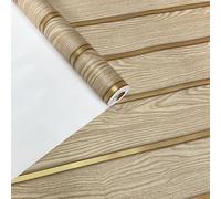 RHP Papier peint non tissé aspect bois 3D - Design de panneau mural, mur moderne avec aspect Skandi, aspect naturel, effet mur en bois, 0,53 x 10,05 m (970707)