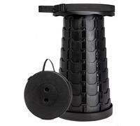RHP Tabouret pliable et réglable en hauteur I Tabouret portable pour jardin et extérieur - Chaise pliante de camping, chaise d'extérieur - pour camping, voyage, pêche, barbecue (noir)
