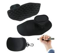 RHQFDM 1 Paire Poignées Antidérapantes pour Musculation,les Tractions&Crosstraining,Poignées Ergonomiques de Fitness Sans Doigts en Silicone,Antidérapantes&Facile D'entretien,pour Hommes&Femmes(Noir)