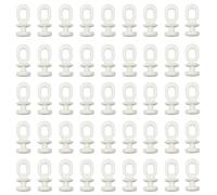 RHQFDM 100 Pièces Rouleaux en Plastique Blancs pour Rideaux - Patins et Crochets Coulissants pour Rails de Fenêtre, Porte et Douche