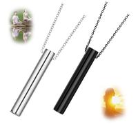 RHQFDM 2 Pieces Collier de Respiration consciente Collier d'exercices respiratoires Portables Collier de méditation Calme Relaxation Soulagement de l'anxiété Aide au Sommeil