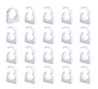 RHQFDM 20 Pièces 25mm Clips de Tuyau en PPR Blancs,Clips Fixes pour Conduits d'eau,Support de Fixation en U pour Tuyaux d'eau,pour les Cuisines,les Salles de Bains,les Piscines,les Jardins