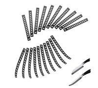 RHQFDM 20 Pièces Protecteur Couteau Noir Protecteur de Lame en Plastique Universal Set de Protection du Bord du Couteau Convient Aux Couteaux de Cuisine de Différentes épaisseurs