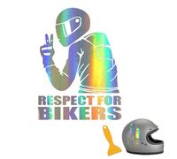 RHQFDM 3 pièces décoration Voiture Autocollant réfléchissant pour Les Motos Respect des Cyclistes Autocollant Voiture Respect for Cyclists Autocollant réfléchissant(Coloré) avec grattoir en Plastique