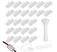 RHQFDM 30 Pcs étiquettes de câble,clips d'étiquetage de câbles transparents,boîte d'identification étanche avec 30 attaches de câble en nylon,pour étiqueter et trier tous les types de câbles(4020)