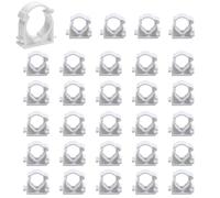 RHQFDM 30 Pièces 20mm Clips de Tuyau en PPR Blancs,Clips Fixes pour Conduits d'eau,Support de Fixation en U pour Tuyaux d'eau,pour les Cuisines,les Salles de Bains,les Piscines,les Jardins