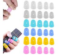 RHQFDM 30 Pièces Protections Doigts Silicone pour Guitare - Capsules Antidérapantes Réutilisables Découpées Respirantes
