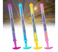 RHQFDM 4 Pièces Pistolet à Eau Pyrotechnique,Pistolet à Eau Romantique avec 11m Grande Portée,Jouet Aquatique Original pour Piscine,Plage,Fête D'été,Extractible&Coloré(Enfants/Adultes)