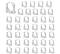 RHQFDM 40 Pièces 16mm Clips de Tuyau en PPR Blancs,Clips Fixes pour Conduits d'eau,Support de Fixation en U pour Tuyaux d'eau,pour les Cuisines,les Salles de Bains,les Piscines,les Jardins