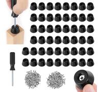 RHQFDM 50 pièces Entretoises en Caoutchouc Souple Antidérapants en Caoutchouc Noir Pieds Caoutchouc amortisseurs Tampons Caoutchouc avec vis Ronds pour protéger Les Meubles de l'humidité