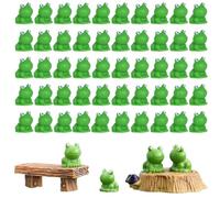 RHQFDM 50 pièces Mini Grenouilles résine Mini Grenouille Ornement DIY Mini Grenouilles en résine Figurines Grenouilles Décoration de Paysage Micro Grenouilles