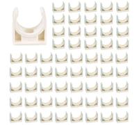 RHQFDM 60 Pièces 20mm Clips de Tuyau en PPR Blancs,Clips Fixes pour Conduits d'eau,Support de Fixation en U pour Tuyaux d'eau,pour les Cuisines,les Salles de Bains,les Piscines,les Jardins