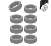 RHQFDM 8 Pièces Protection Roue Valise Housses de Roue Bagages en Silicone Bagages Couverture Roues de Valises Enjoliveurs Roues pour Bagages Absorbant Les Chocs et Réduisant Le Bruit(Gris)