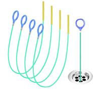 RHQFDM Dernier Modèle Flexible Furet Deboucheur Canalisation,4 Pièces 90cm Furet de Débouchage Incassable Gainé Nylon,pour Baignoire,égouts,Lavabo,Élimine Efficacement les Bouchons Cheveux et Graisse