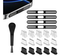 RHQFDM Lot de 15 Bouchons Anti-poussière pour téléphone Portable, Bouchons USB C, Bouchons Anti-poussière de Type C, 4 pièces pour Haut-Parleur de téléphone Portable, Capuchon de Protection USB C,