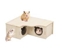 RHQFDM Maison d'angle pour Hamsters Maison en Bois pour Hamsters Cage pour Hamsters Cachette d'angle pour Gerbils-Chinchilla-cochons d'Inde Petits Animaux nichent