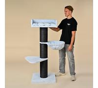 RHRQuality Arbre à Chat pour Grands Chats - Royalty de Luxe - 158 cm de Haut - avec poteaux en sisal Extra épais de 20 cm - Blackline Bleu