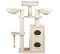 RHRQuality Griffoir pour Grands Chats - Cat Paradise - avec griffoir - Luxe Lounge Plek - Ø15cm Sisalpalen - Crème