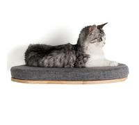 RHRQuality Meuble Mural Mur d'escalade Chat - Lit Luxueux pour Chat 50 cm - Capacité de Charge jusqu'à 20 kg - pour Grands Chats - avec Coussin Amovible - Gris