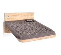 RHRQuality Meuble Mural Mur d'escalade Chat - XXL Plateaux muraux Set 3 - Capacité de Charge jusqu'à 20 kg - pour Grands Chats - avec revêtement antidérapant - Gris