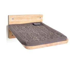 RHRQuality Meuble Mural Mur d'escalade Chat - XXL Plateaux muraux Set 3 - Capacité de Charge jusqu'à 20 kg - pour Grands Chats - avec revêtement antidérapant - Gris