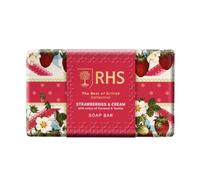 RHS British Savon à la fraise et à la crème aux notes fruitées et crémeuses, nettoie en douceur et laisse la peau douce et légèrement parfumée - 200 g