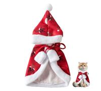 Rhsemi Cape pour chat, costume animé pour Noël, rouge, polyester, petite taille