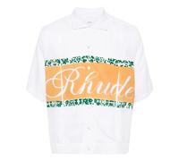 Rhude - Chemise Cubaine en Lin - Homme - Chemises - Blanc - Taille: M